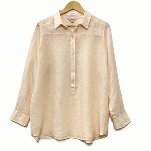Lucky Brand Linen Popover Top